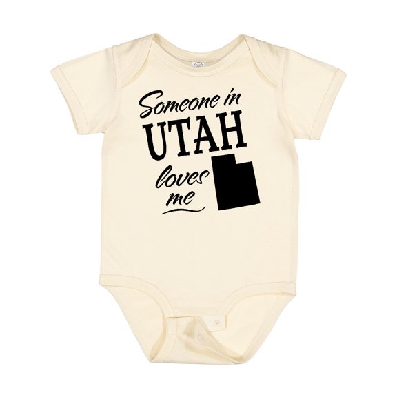 Inktastic Someone in Utah Loves Me Boys or Girls Baby Bodysuit