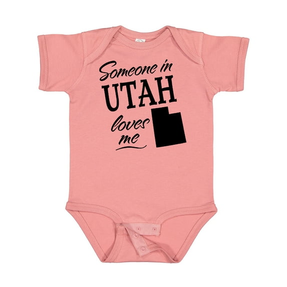 Inktastic Someone in Utah Loves Me Boys or Girls Baby Bodysuit