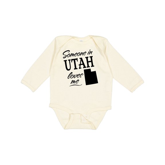 Inktastic Someone in Utah Loves Me Boys or Girls Long Sleeve Baby Bodysuit