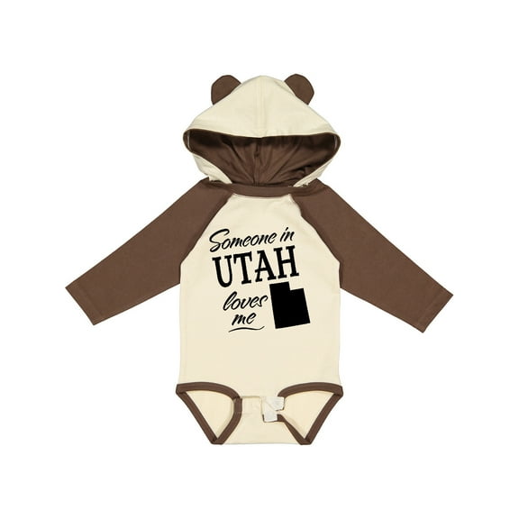 Inktastic Someone in Utah Loves Me Boys or Girls Long Sleeve Baby Bodysuit