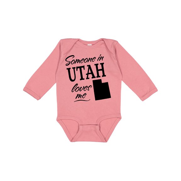 Inktastic Someone in Utah Loves Me Boys or Girls Long Sleeve Baby Bodysuit