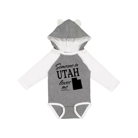 Inktastic Someone in Utah Loves Me Boys or Girls Long Sleeve Baby Bodysuit