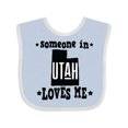 thumbnail image 1 of Inktastic Someone in Utah Loves Me Vacation Boys or Girls Baby Bib, 1 of 4
