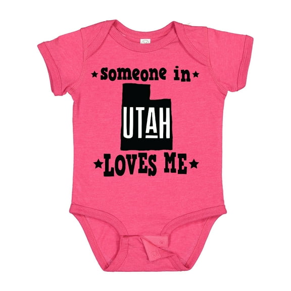 Inktastic Someone in Utah Loves Me Vacation Boys or Girls Baby Bodysuit