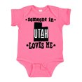 thumbnail image 1 of Inktastic Someone in Utah Loves Me Vacation Boys or Girls Baby Bodysuit, 1 of 5