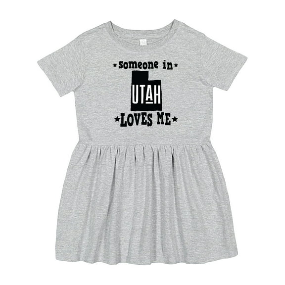 Inktastic Someone in Utah Loves Me Vacation Girls Toddler Dress