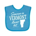 thumbnail image 1 of Inktastic Someone in Vermont Loves Me Boys or Girls Baby Bib, 1 of 4