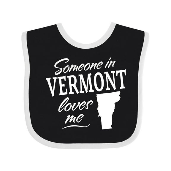Inktastic Someone in Vermont Loves Me Boys or Girls Baby Bib