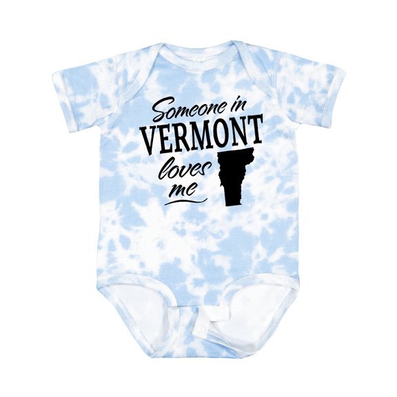 Inktastic Someone in Vermont Loves Me Boys or Girls Baby Bodysuit