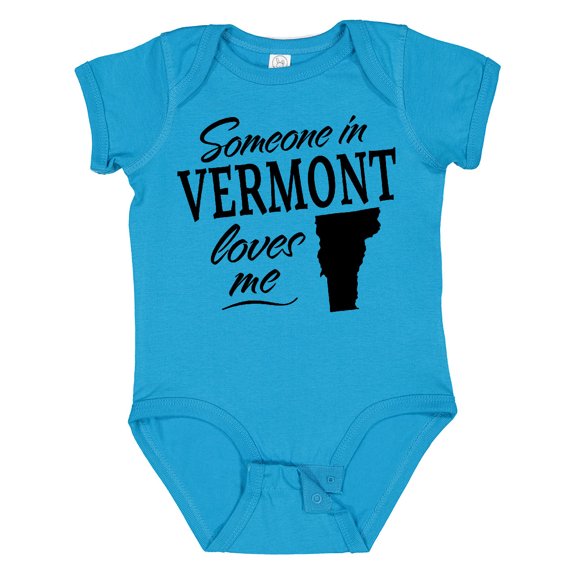 Inktastic Someone in Vermont Loves Me Boys or Girls Baby Bodysuit