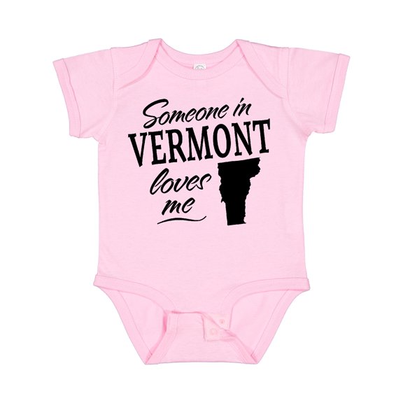 Inktastic Someone in Vermont Loves Me Boys or Girls Baby Bodysuit