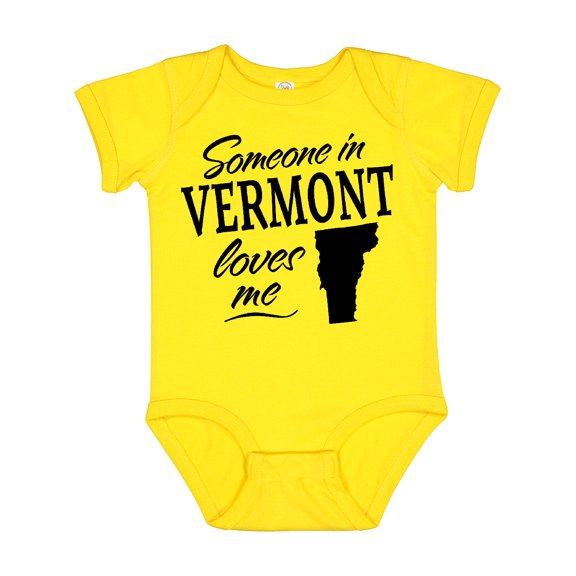Inktastic Someone in Vermont Loves Me Boys or Girls Baby Bodysuit