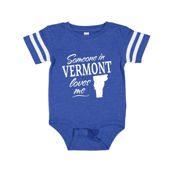 Inktastic Someone in Vermont Loves Me Boys or Girls Baby Bodysuit