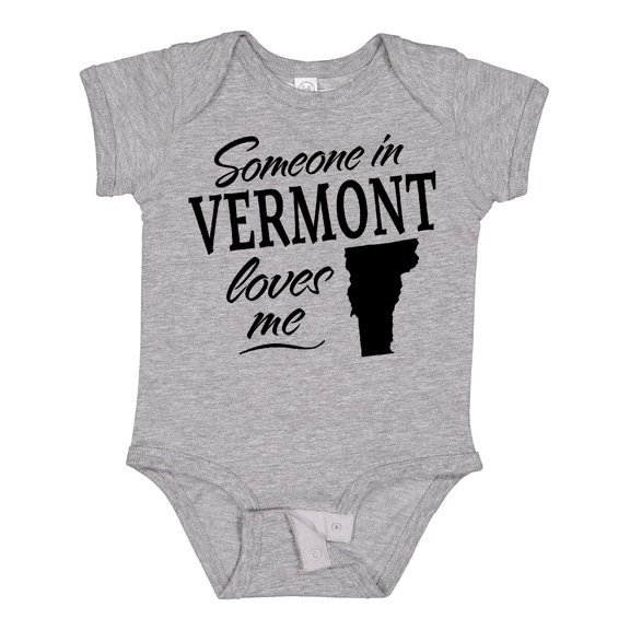 Inktastic Someone in Vermont Loves Me Boys or Girls Baby Bodysuit