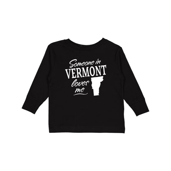 Inktastic Someone in Vermont Loves Me Boys or Girls Long Sleeve Toddler T-Shirt