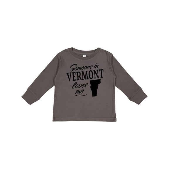 Inktastic Someone in Vermont Loves Me Boys or Girls Long Sleeve Toddler T-Shirt