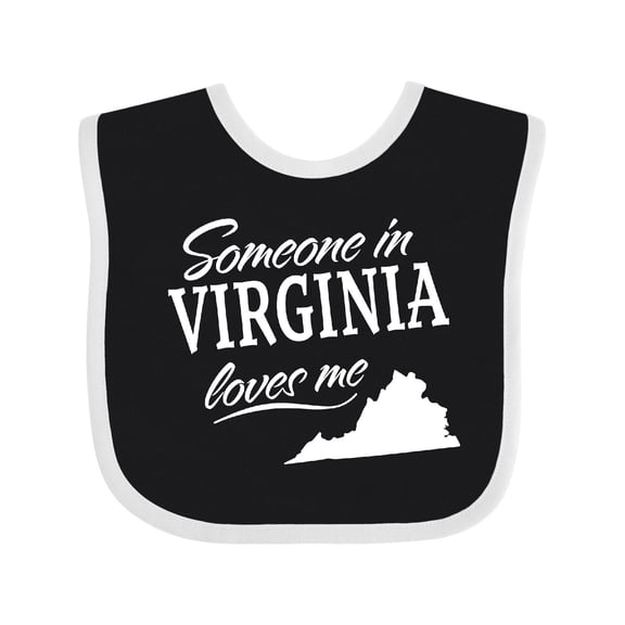 Inktastic Someone in Virginia Loves Me Boys or Girls Baby Bib