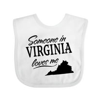 Inktastic Someone in Virginia Loves Me Boys or Girls Baby Bib