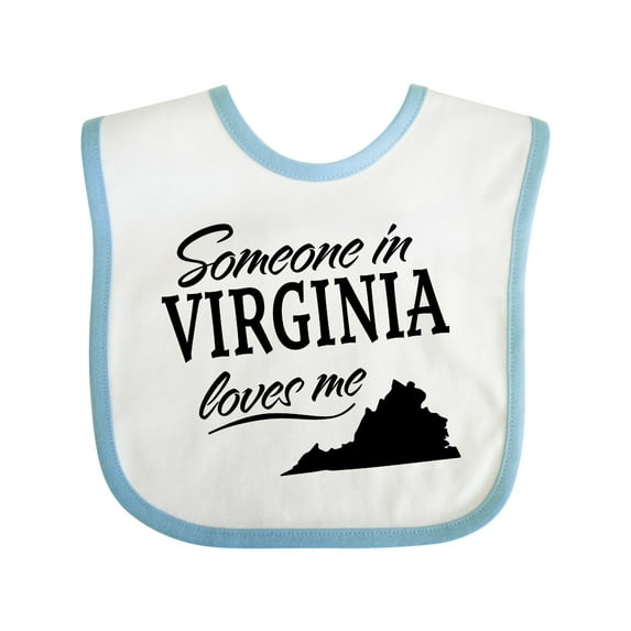 Inktastic Someone in Virginia Loves Me Boys or Girls Baby Bib