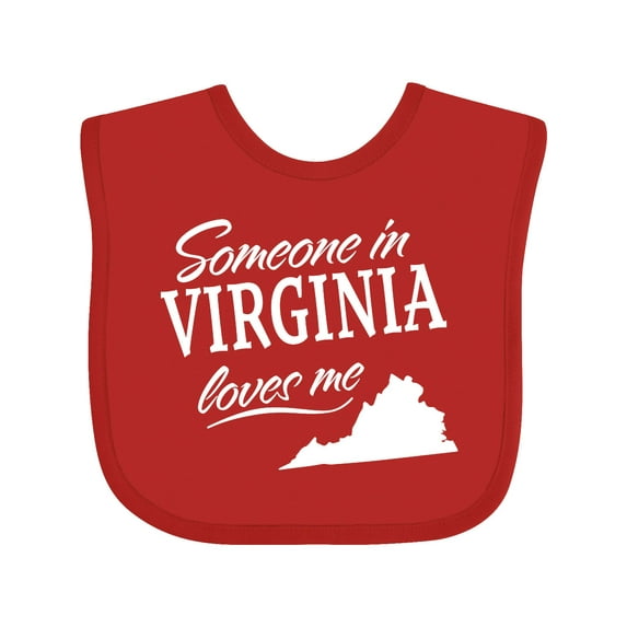 Inktastic Someone in Virginia Loves Me Boys or Girls Baby Bib
