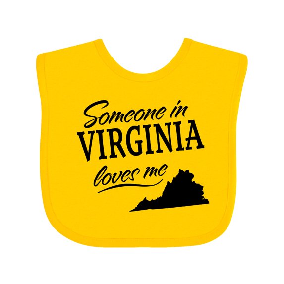Inktastic Someone in Virginia Loves Me Boys or Girls Baby Bib
