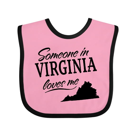 Inktastic Someone in Virginia Loves Me Boys or Girls Baby Bib