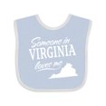 thumbnail image 1 of Inktastic Someone in Virginia Loves Me Boys or Girls Baby Bib, 1 of 4