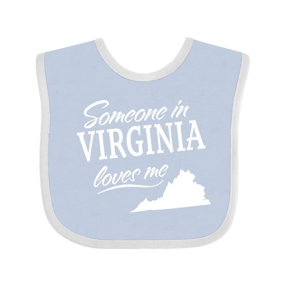 Inktastic Someone in Virginia Loves Me Boys or Girls Baby Bib