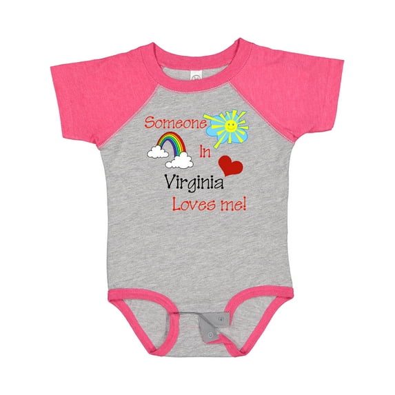 Inktastic Someone in Virginia Loves Me Boys or Girls Baby Bodysuit