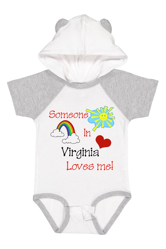Someone in Virginia Loves Me Boys or Girls Baby Bodysuit
