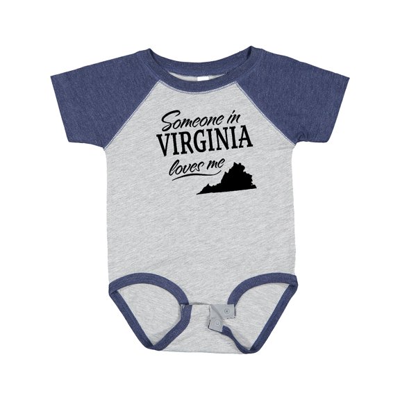 Inktastic Someone in Virginia Loves Me Boys or Girls Baby Bodysuit