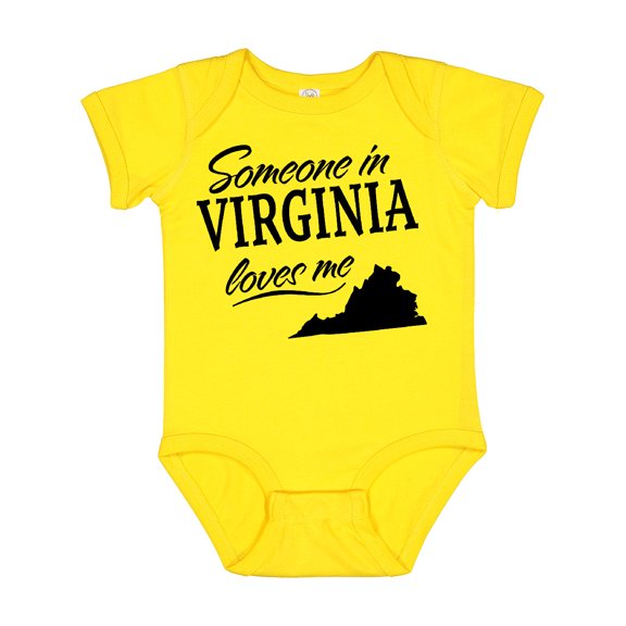 Inktastic Someone in Virginia Loves Me Boys or Girls Baby Bodysuit