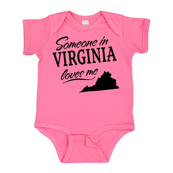 Inktastic Someone in Virginia Loves Me Boys or Girls Baby Bodysuit
