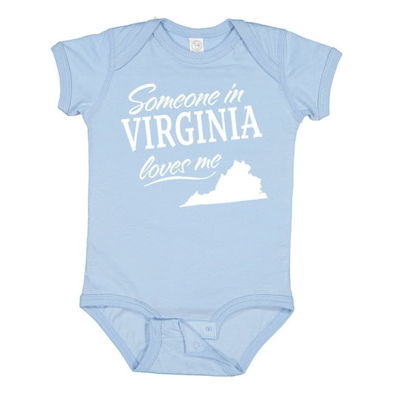 Inktastic Someone in Virginia Loves Me Boys or Girls Baby Bodysuit