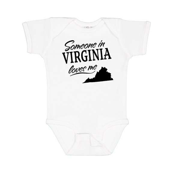 Inktastic Someone in Virginia Loves Me Boys or Girls Baby Bodysuit