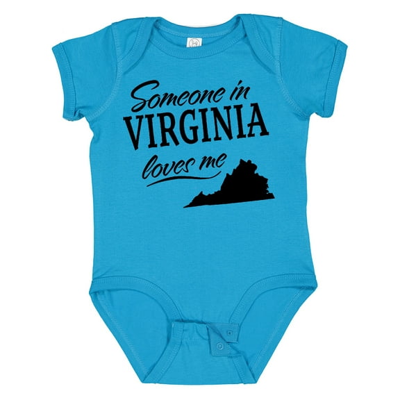 Inktastic Someone in Virginia Loves Me Boys or Girls Baby Bodysuit