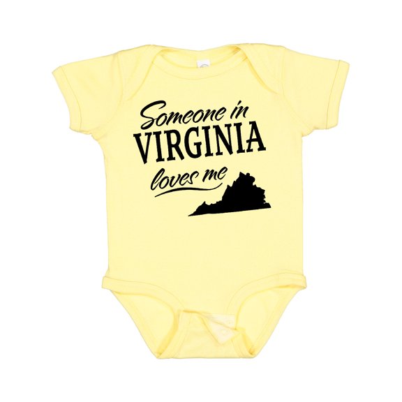Inktastic Someone in Virginia Loves Me Boys or Girls Baby Bodysuit