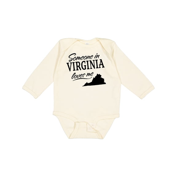 Inktastic Someone in Virginia Loves Me Boys or Girls Long Sleeve Baby Bodysuit