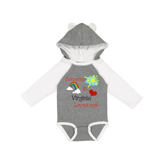 Inktastic Someone in Virginia Loves Me Boys or Girls Long Sleeve Baby Bodysuit