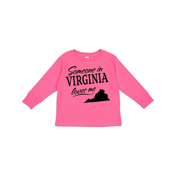 Inktastic Someone in Virginia Loves Me Boys or Girls Long Sleeve Toddler T-Shirt