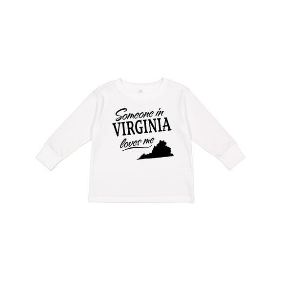 Inktastic Someone in Virginia Loves Me Boys or Girls Long Sleeve Toddler T-Shirt