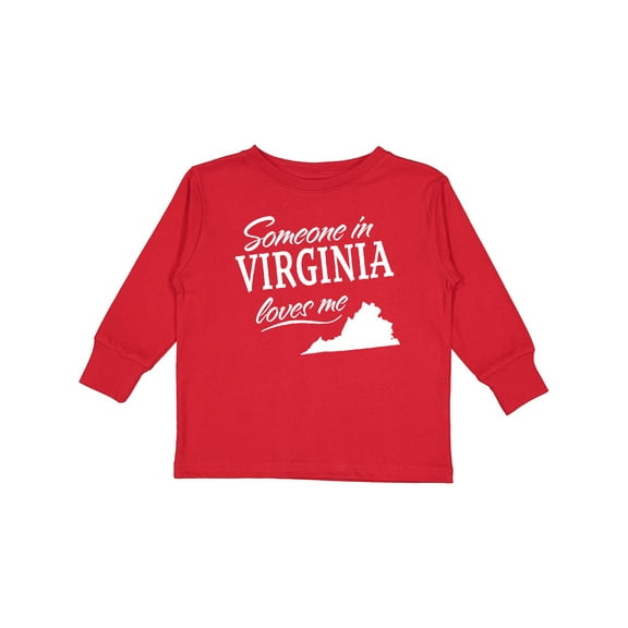 Inktastic Someone in Virginia Loves Me Boys or Girls Long Sleeve Toddler T-Shirt