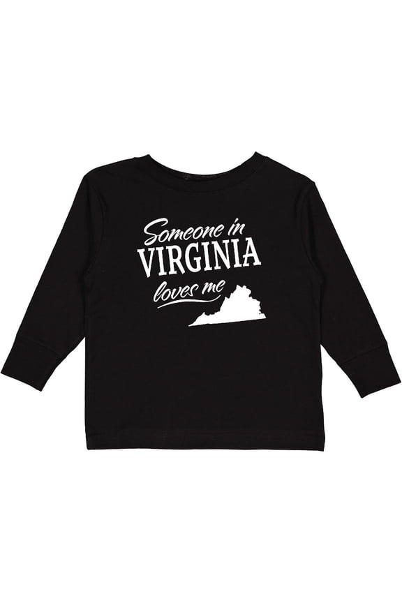 Someone in Virginia Loves Me Boys or Girls Long Sleeve Toddler T-Shirt