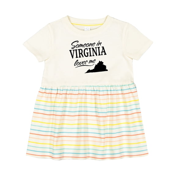 Inktastic Someone in Virginia Loves Me Girls Baby Dress