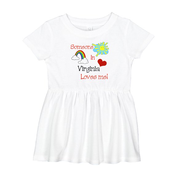 Inktastic Someone in Virginia Loves Me Girls Baby Dress