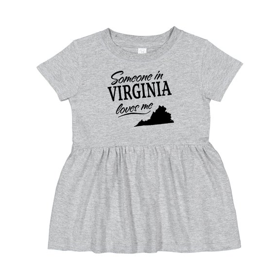 Inktastic Someone in Virginia Loves Me Girls Baby Dress