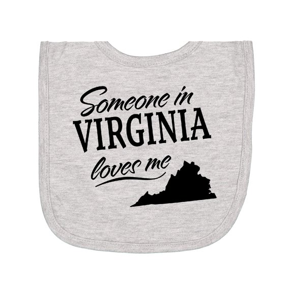 Inktastic Someone in Virginia Loves Me Newborn Bib