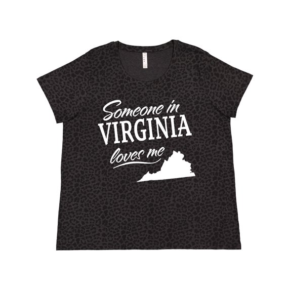 Inktastic Someone in Virginia Loves Me Women's Plus Size T-Shirt