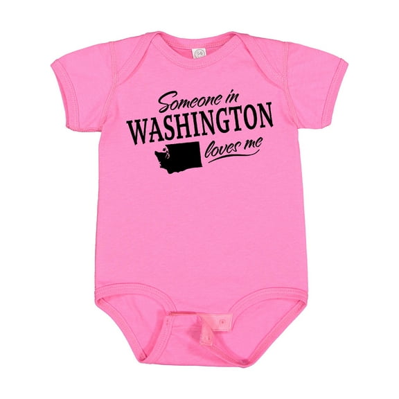 Inktastic Someone in Washington Loves Me Boys or Girls Baby Bodysuit