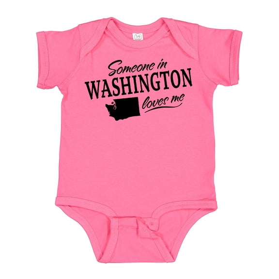 Inktastic Someone in Washington Loves Me Boys or Girls Baby Bodysuit